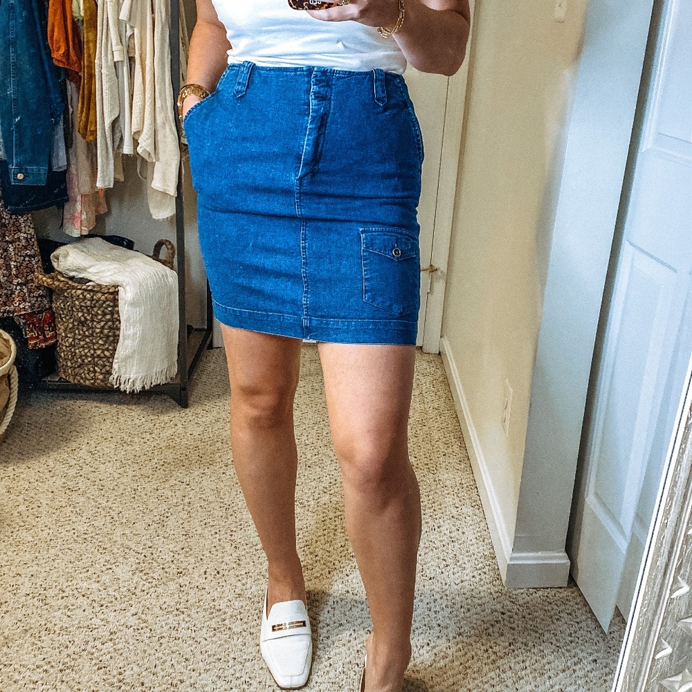 Vintage Talbots Stretch Denim Skirt
